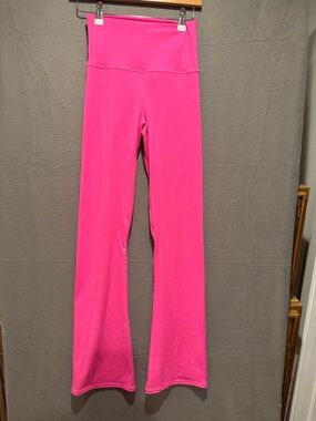 Women’s High-Waist Hot Pink Flared Leggings